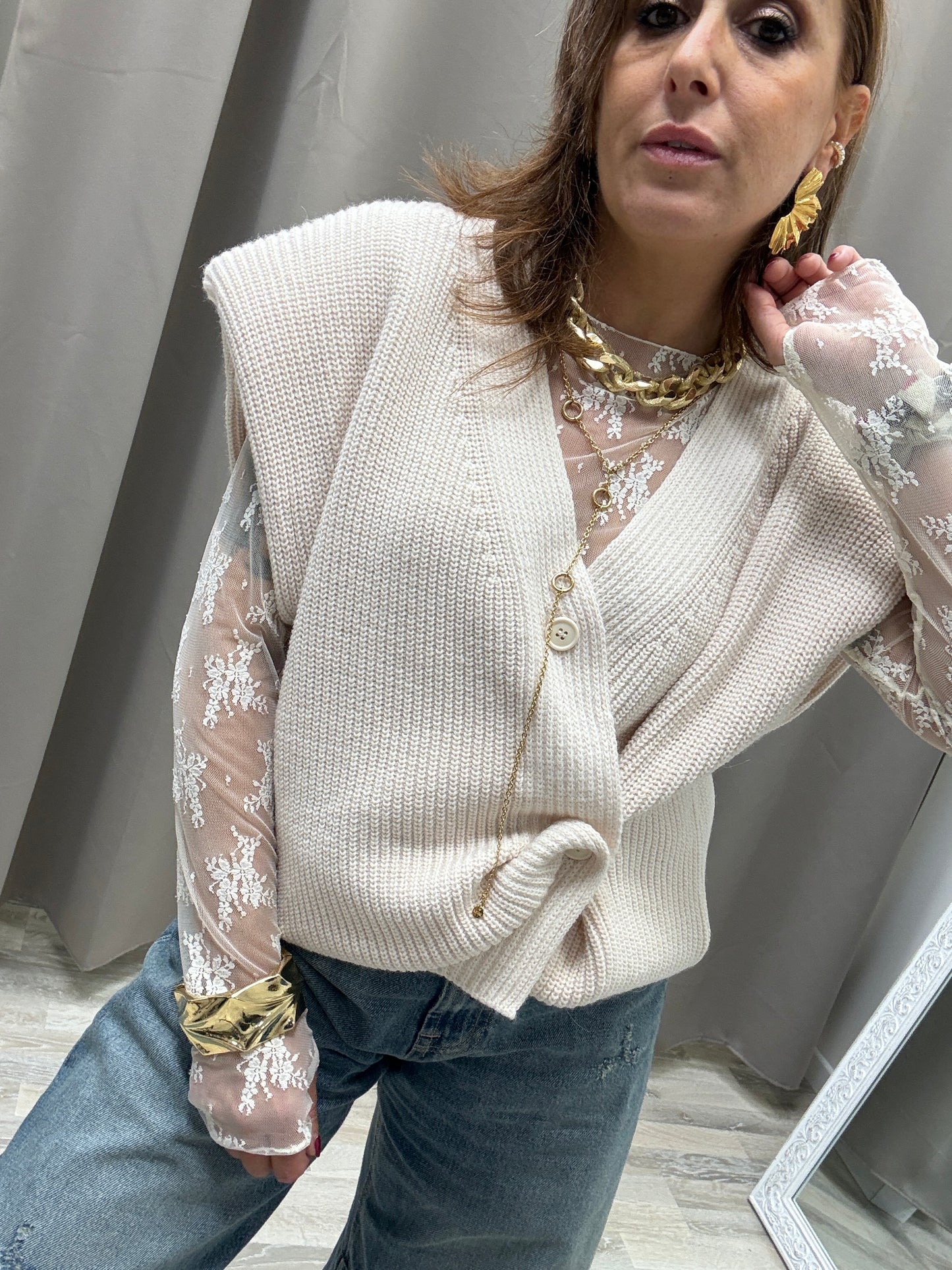 Gilet asimmetrico Burro Haveone