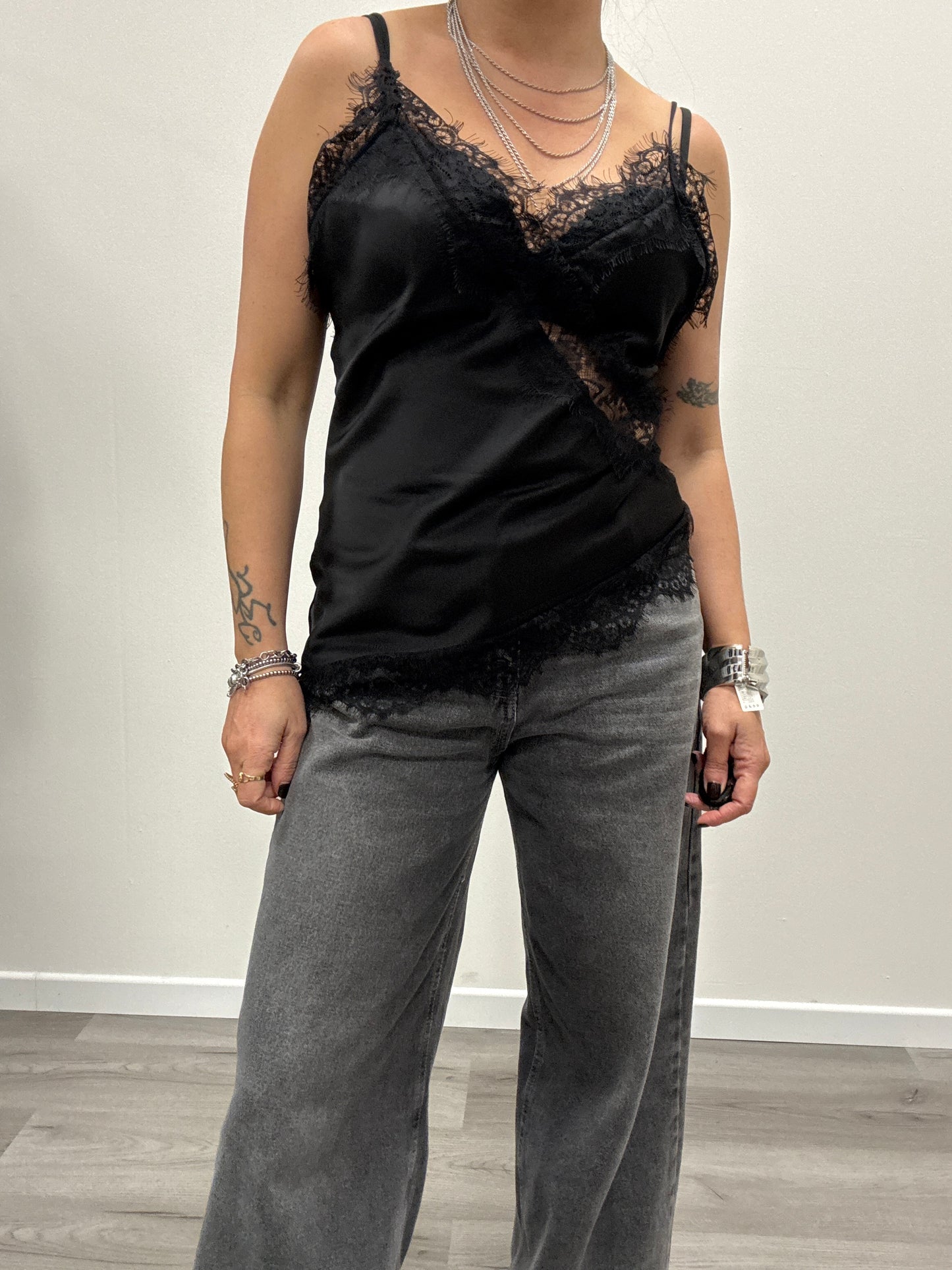 Top pizzo con punta Susy mix