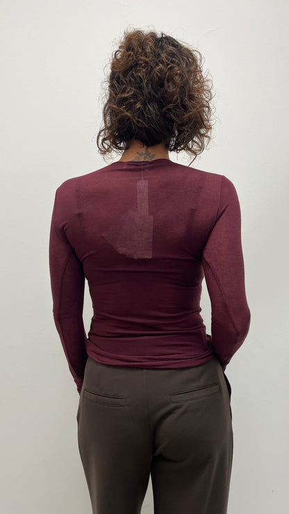 Maglia Motel in Misto Cashmere Bordeaux