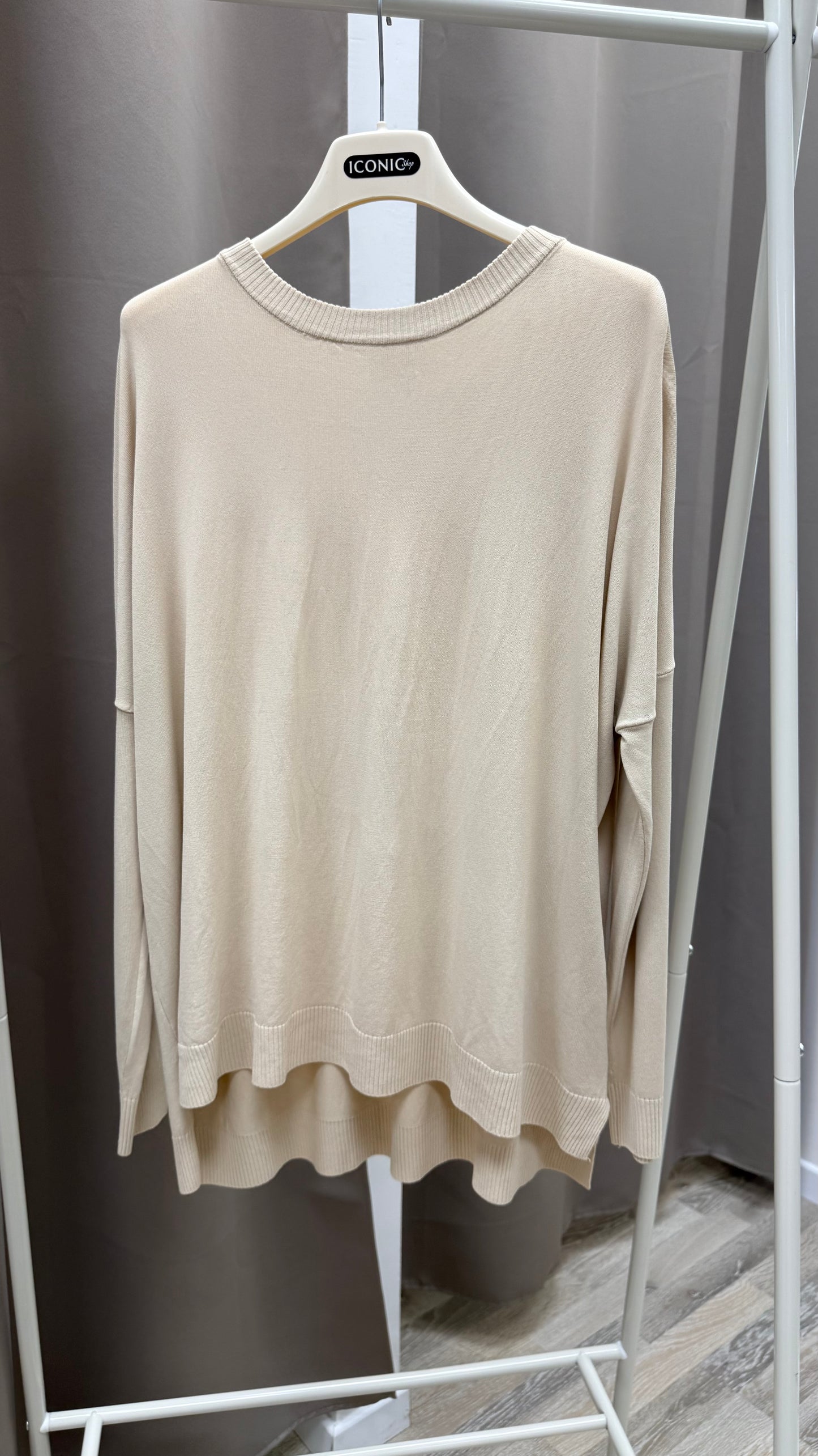 Maglia beige in filo Susy Mix