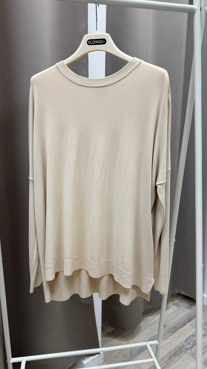 Maglia beige in filo Susy Mix