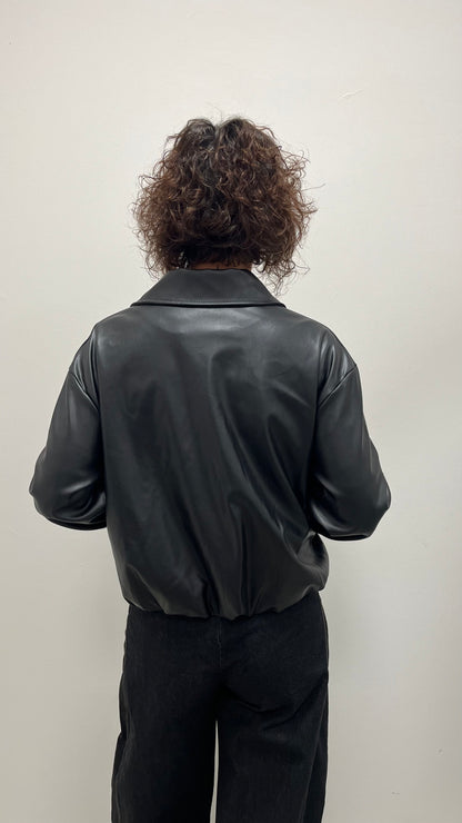 Bomber Ecopelle Extasy Nero