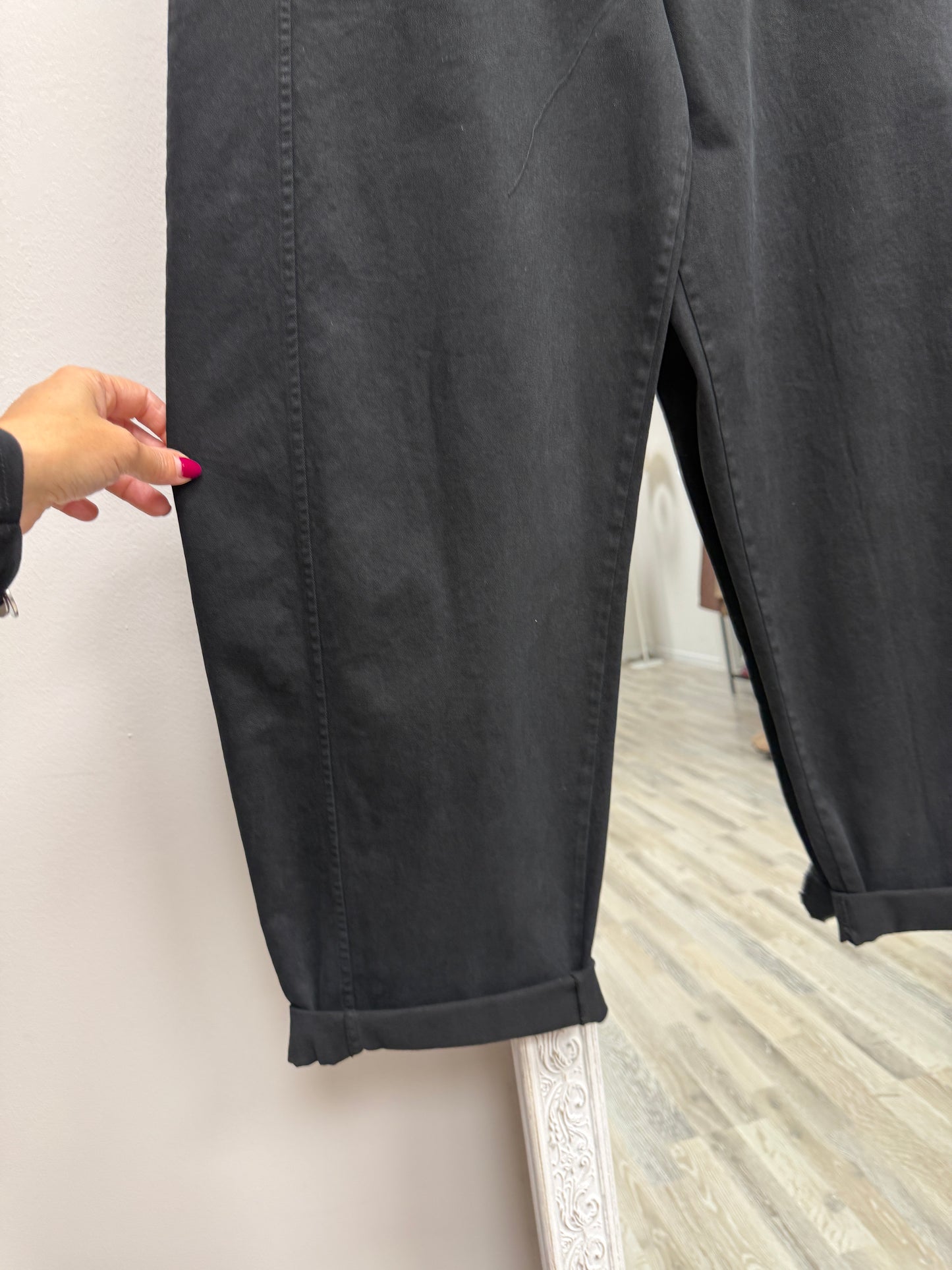 Pantaloni ovetto con cintura nero Susy Mix