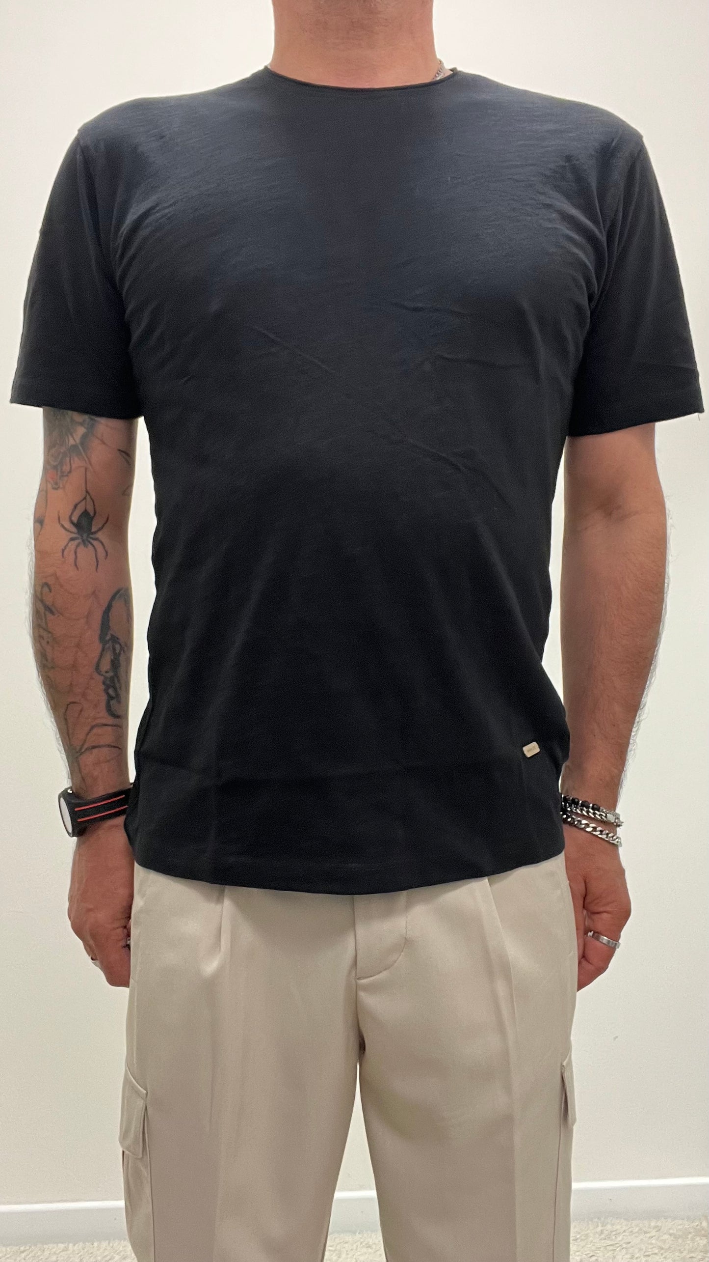 T-Shirt Nero Mélange Gianni Lupo