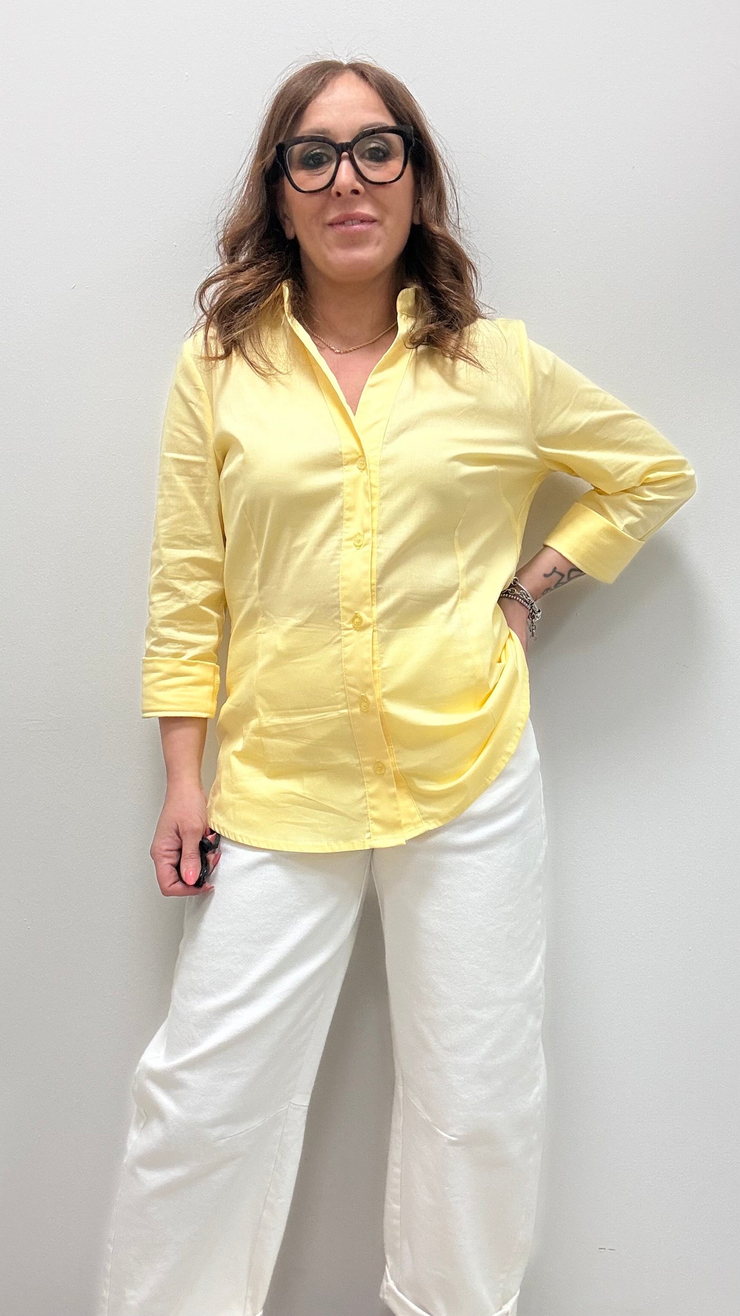 Camicia Avvitata Gialla Extasy