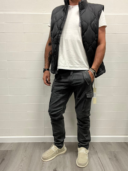 Pantalone Cargo Slim Fit Dark Grey Gianni Lupo