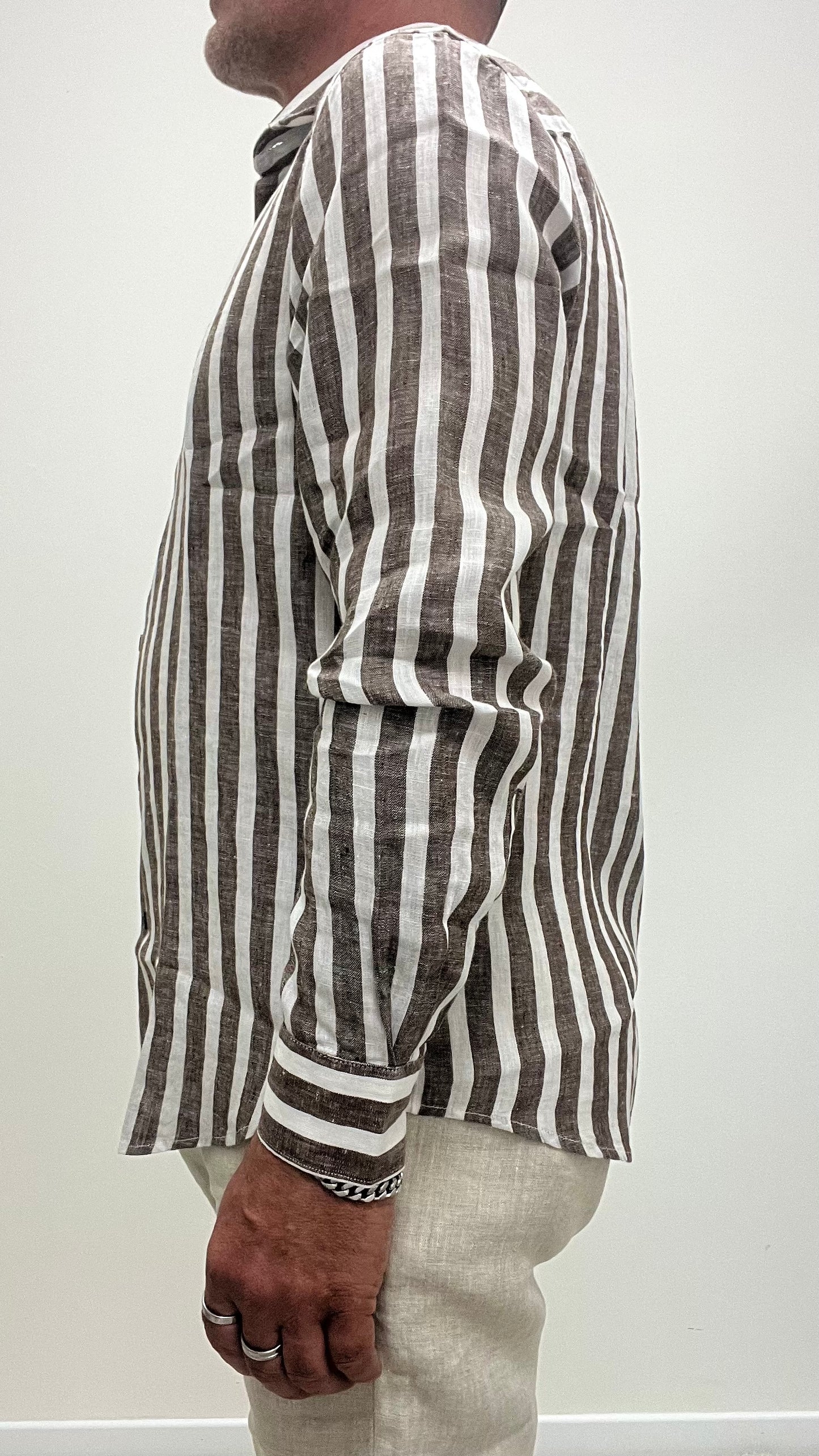 Camicia in Lino Righe Moro Gianni Lupo