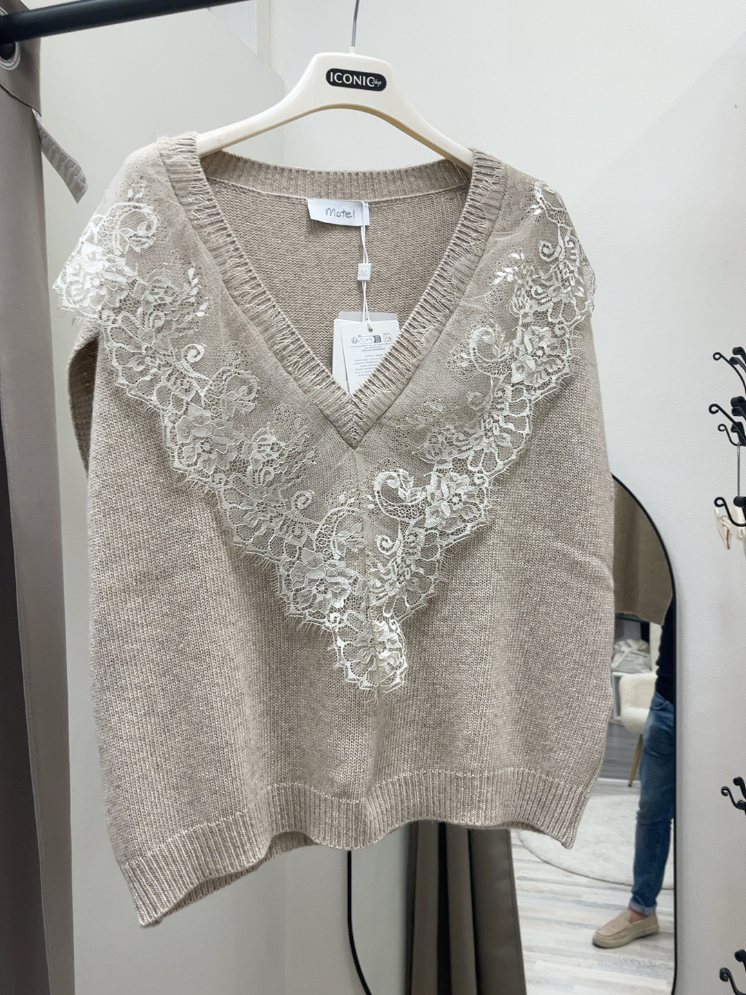Gilet Beige Motel in Lana e Cashmere Art.D81560
