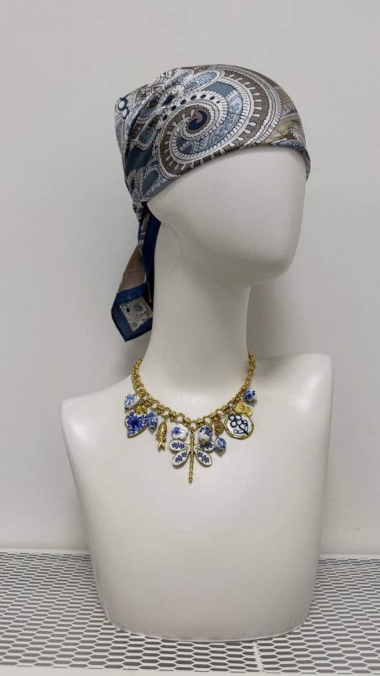Collana charms blu libellula Memoire