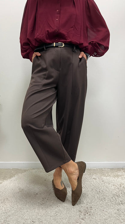 pantalone baloon con cintura extasy moro