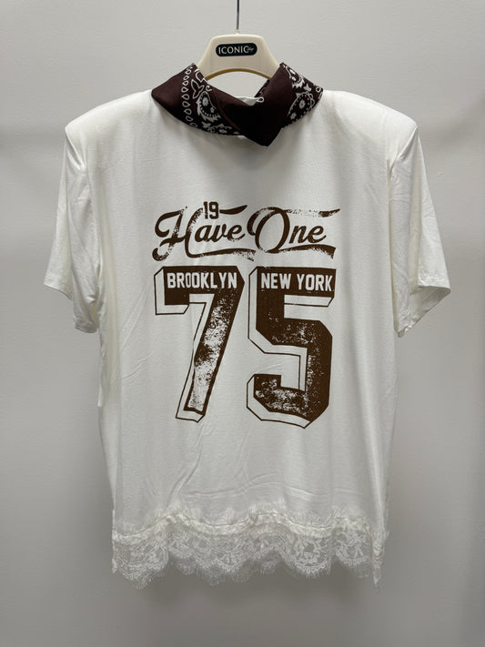 T-shirt bandana pizzo burro Haveone