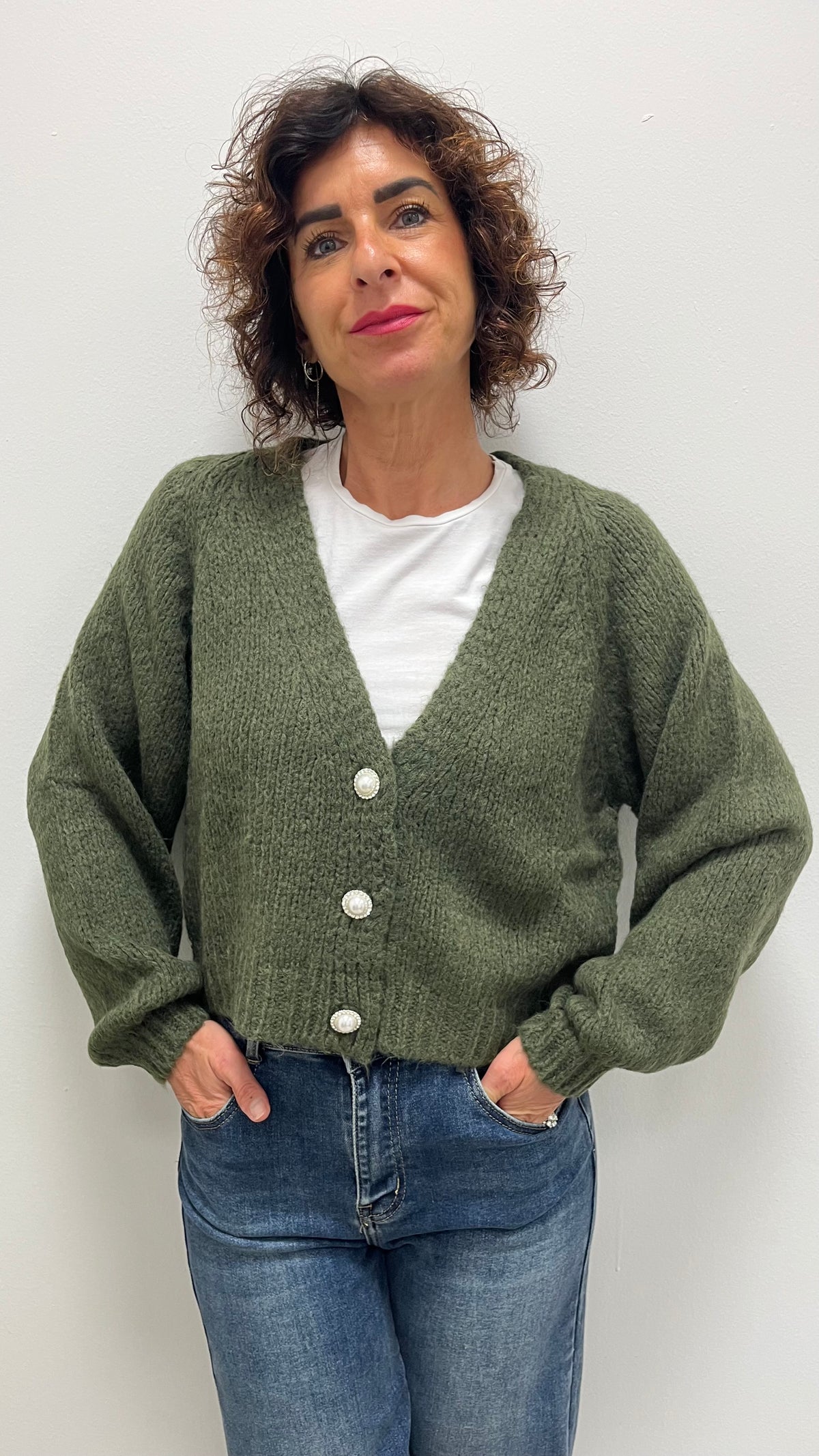 Cardigan Gioiello Verde Militare HaveOne Art.JIT-R027