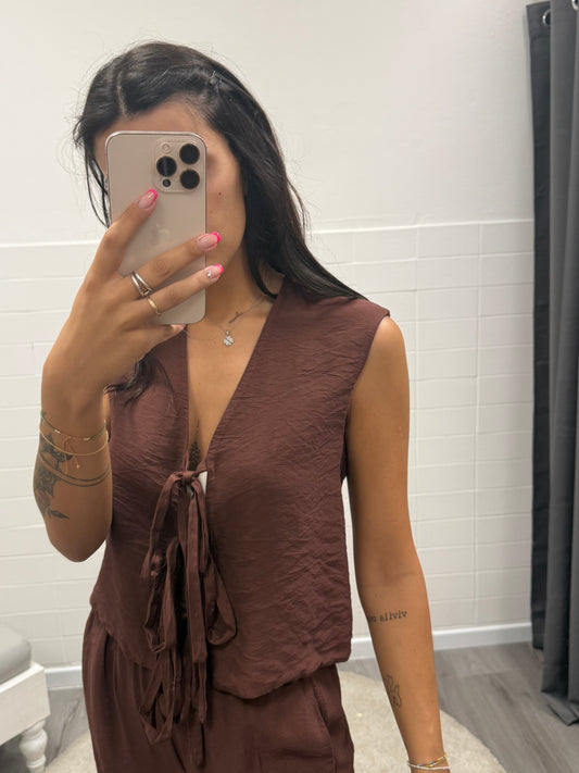 HaveOne Gilet con Laccetti Moro