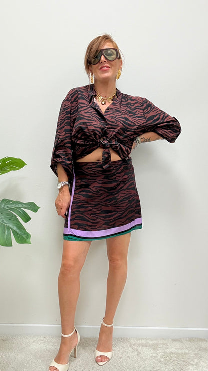 Camicia zebra bordeaux e nero HaveOne Art.CMA-Q518
