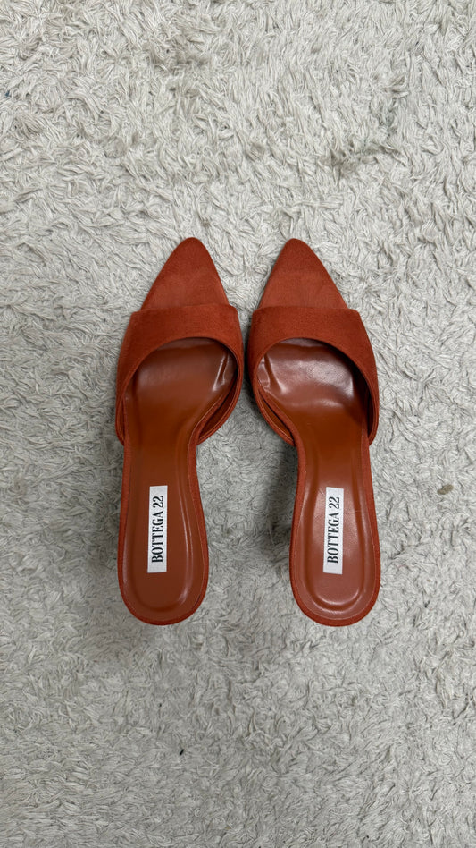 Ciabatta mules orange Memoire