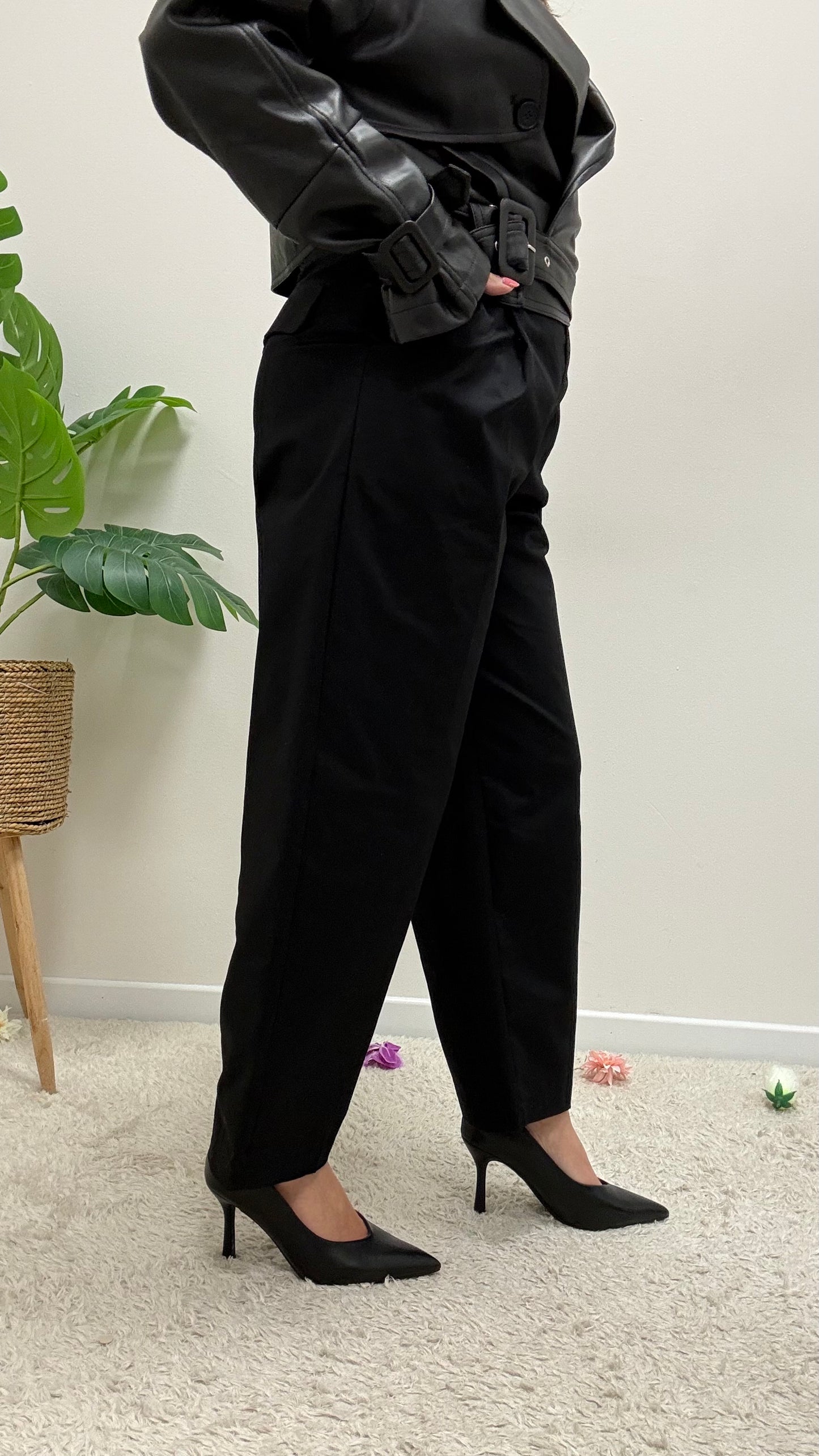 Susy Mix Pantalone Carrot Nero