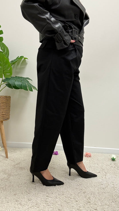 Susy Mix Pantalone Carrot Nero