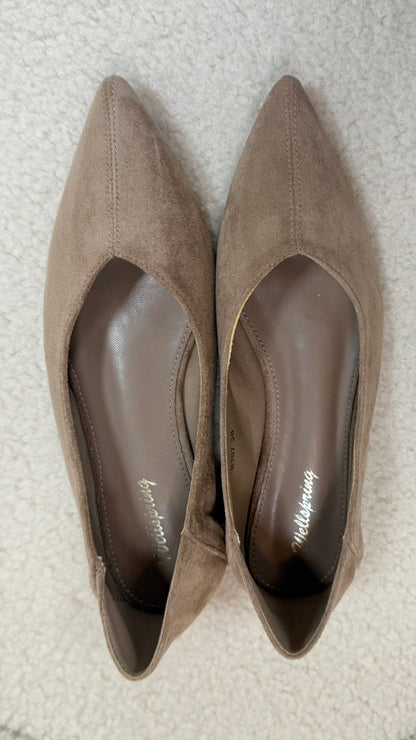 Ballerine eco camoscio taupe punta Memoire