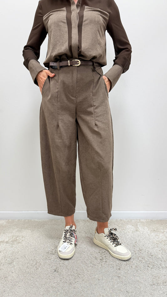 Pantaloni balloon effetto scamosciato Extasy