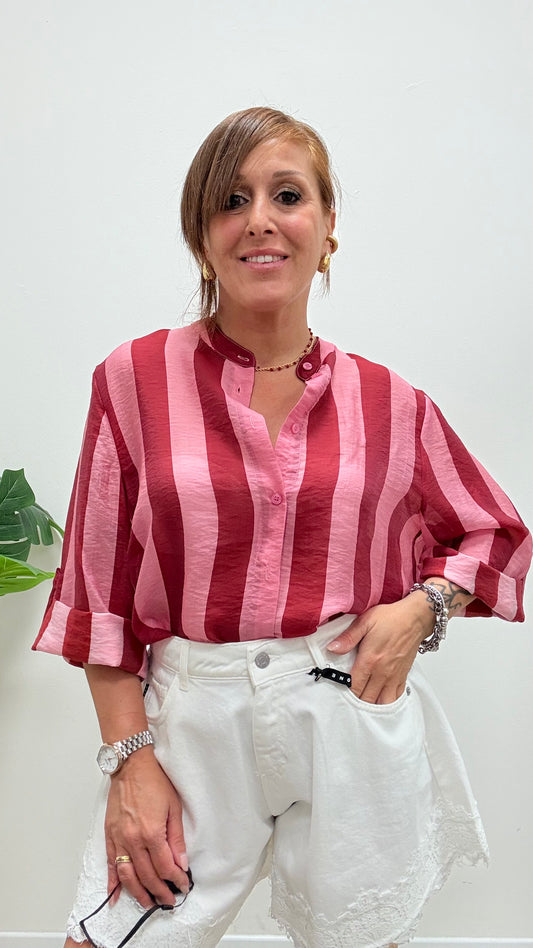 Camicia Riga Rosso india e Rosa HaveOne