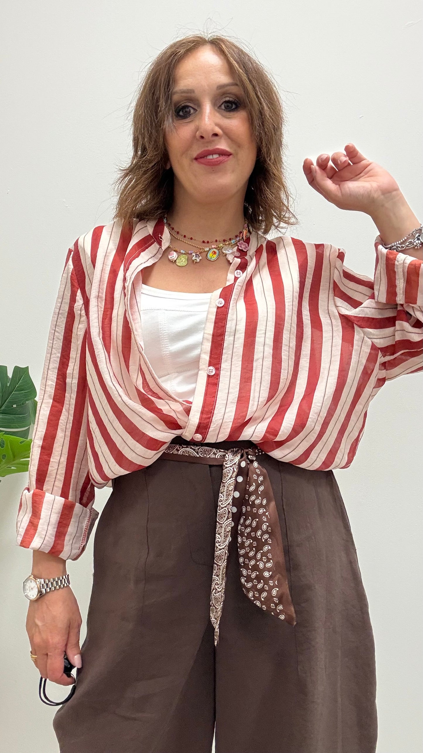 Camicia Righe Rosse HaveOne