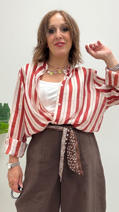 Camicia Righe Rosse HaveOne
