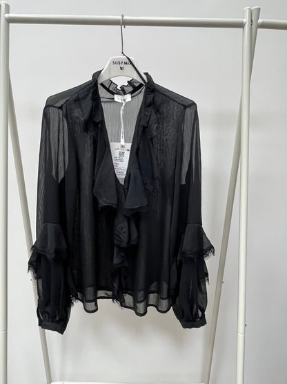 Susy Mix Camicia con Rouges Nera