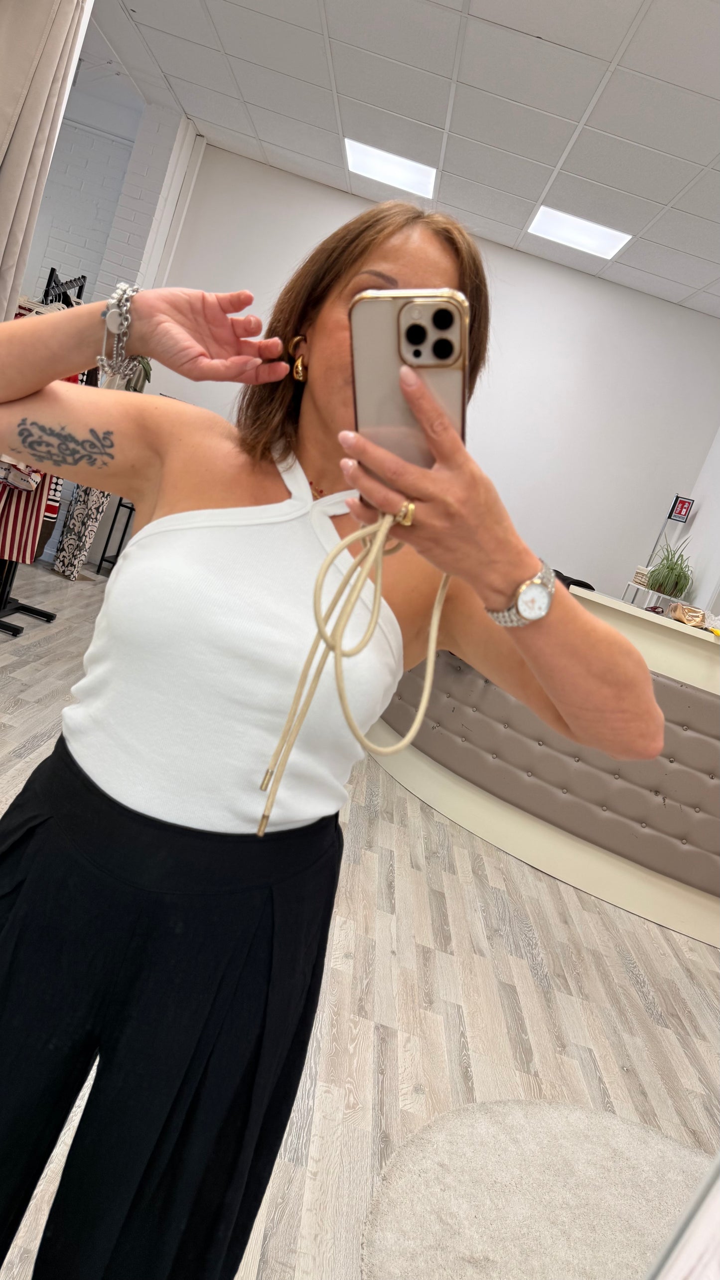 Top fascia incrocio Susy Mix bianco