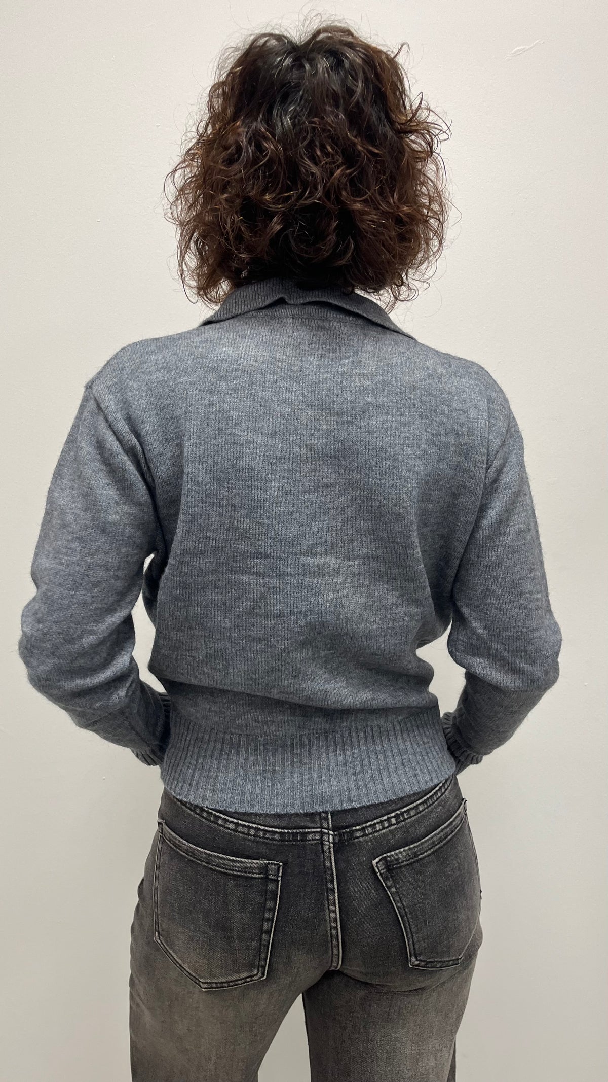 Polo con Strass Extasy Grigio