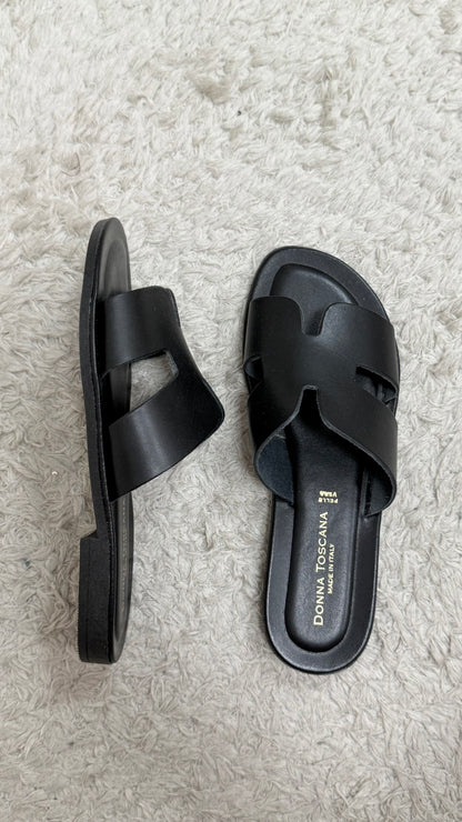 Ciabatta pelle Donna Toscana nero