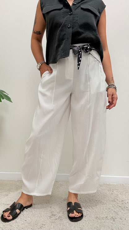 Pantaloni Cupro bianco Extasy