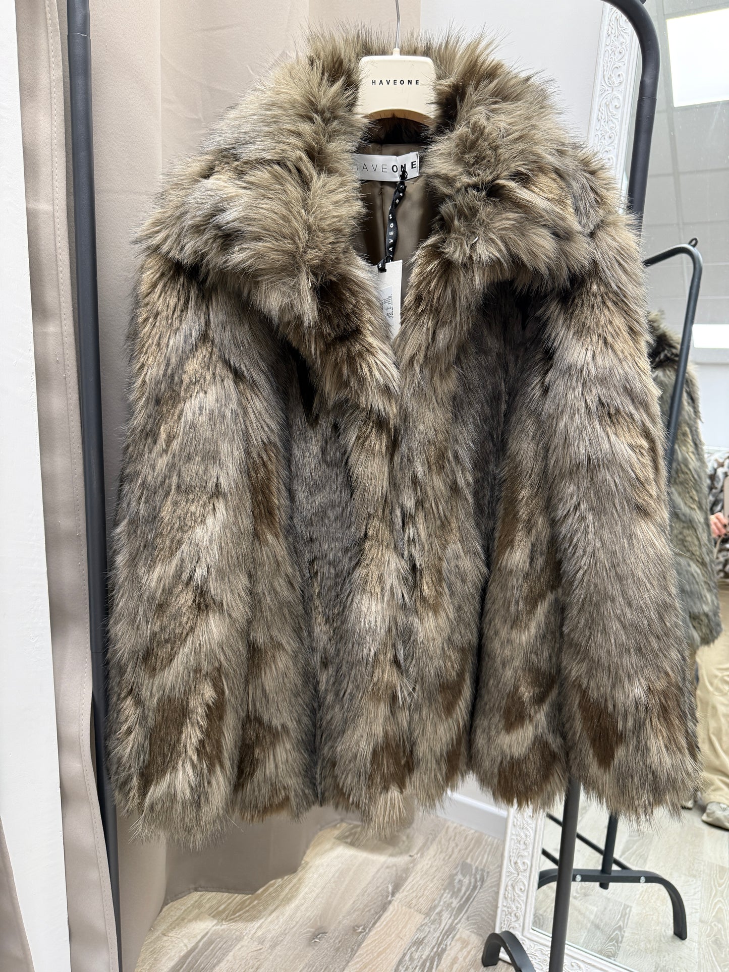 Pelliccia tortora cangiante Haveone