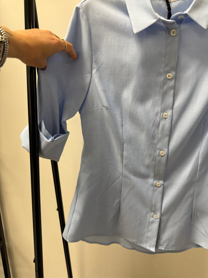 Camicia Oxford Slim Fit Kiki Six azzurro