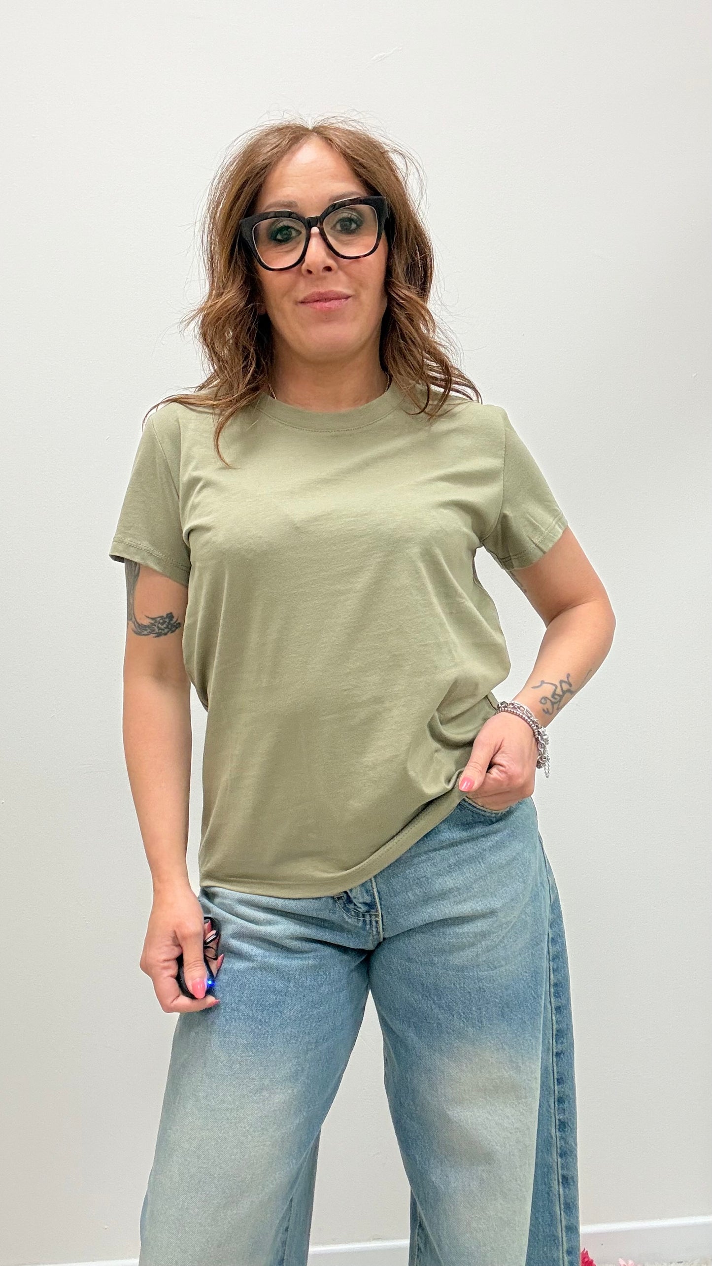 T-shirt regular fit Susy Mix verde salvia