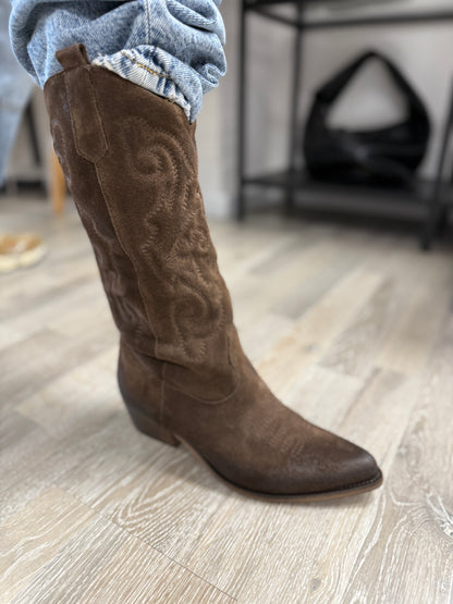 Texano moro in camoscio alto