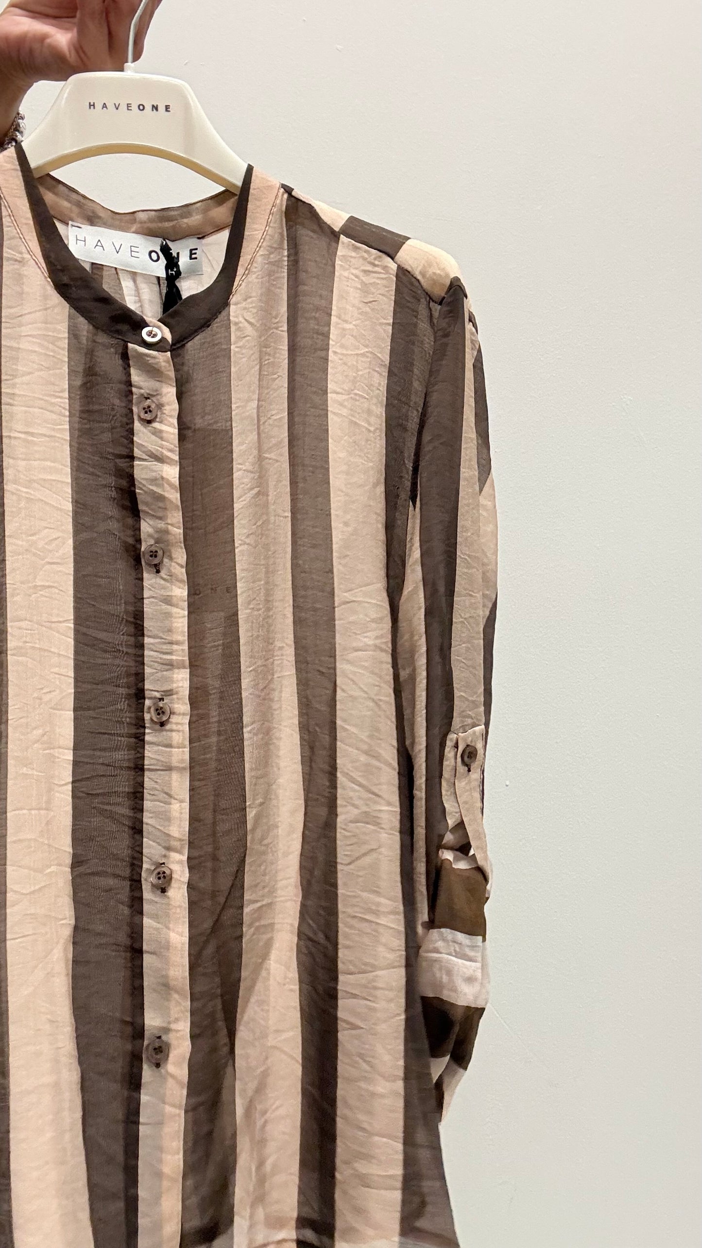 Camicia Riga moro beige HaveOne Art.CSV-Q398