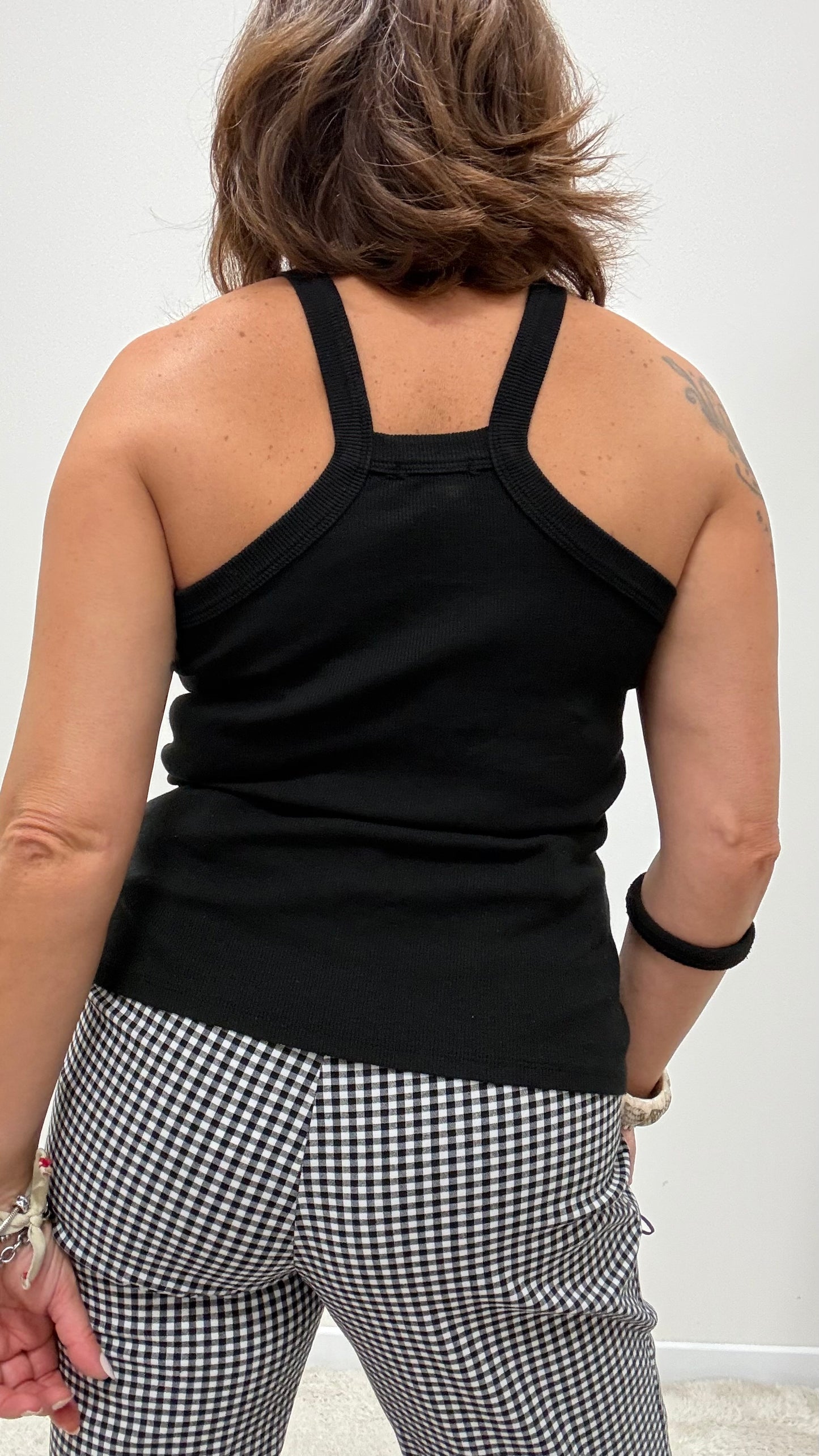 Top fascia incrocio Susy Mix nero