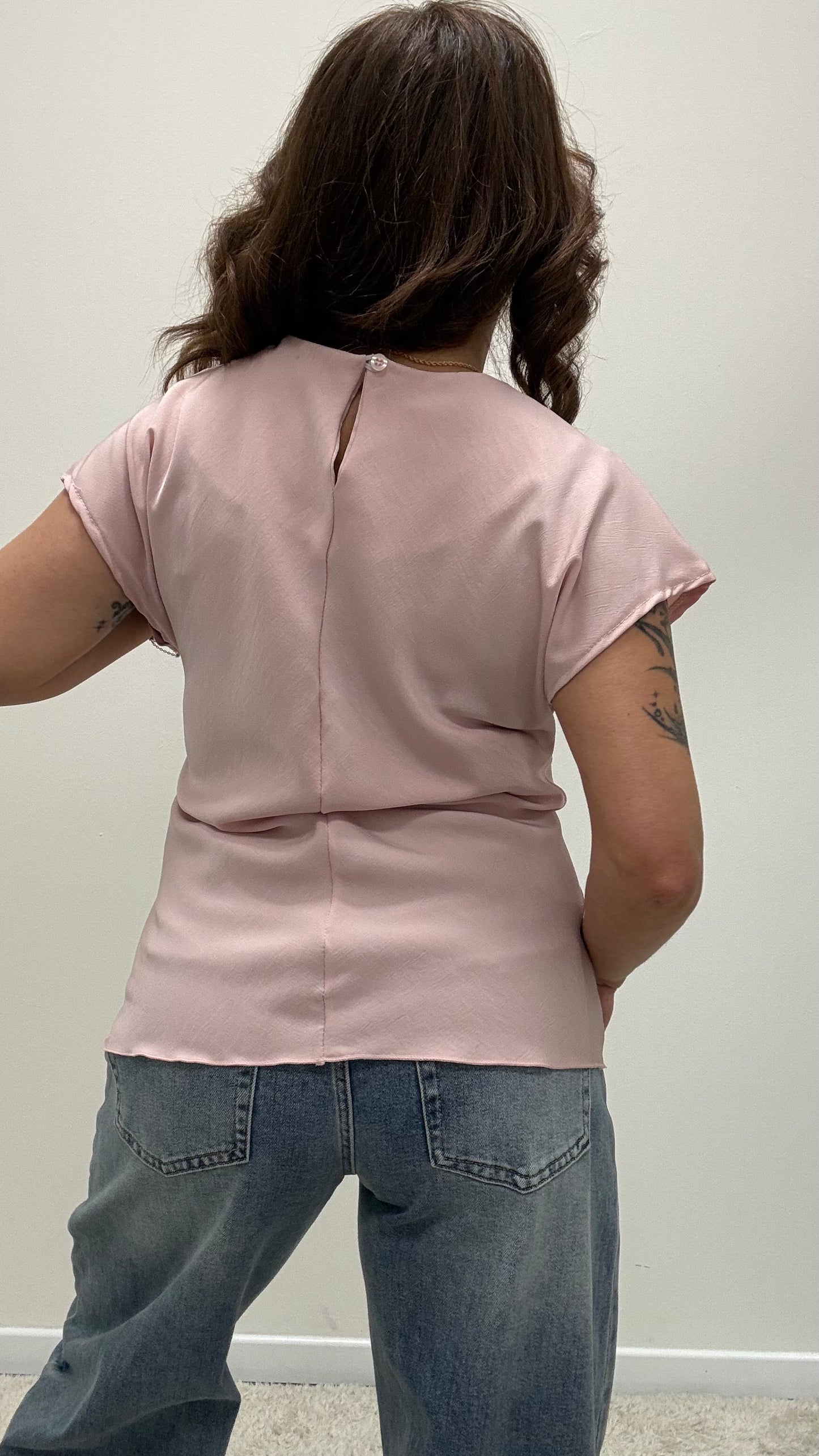 Maglia rosa con nodo Extasy