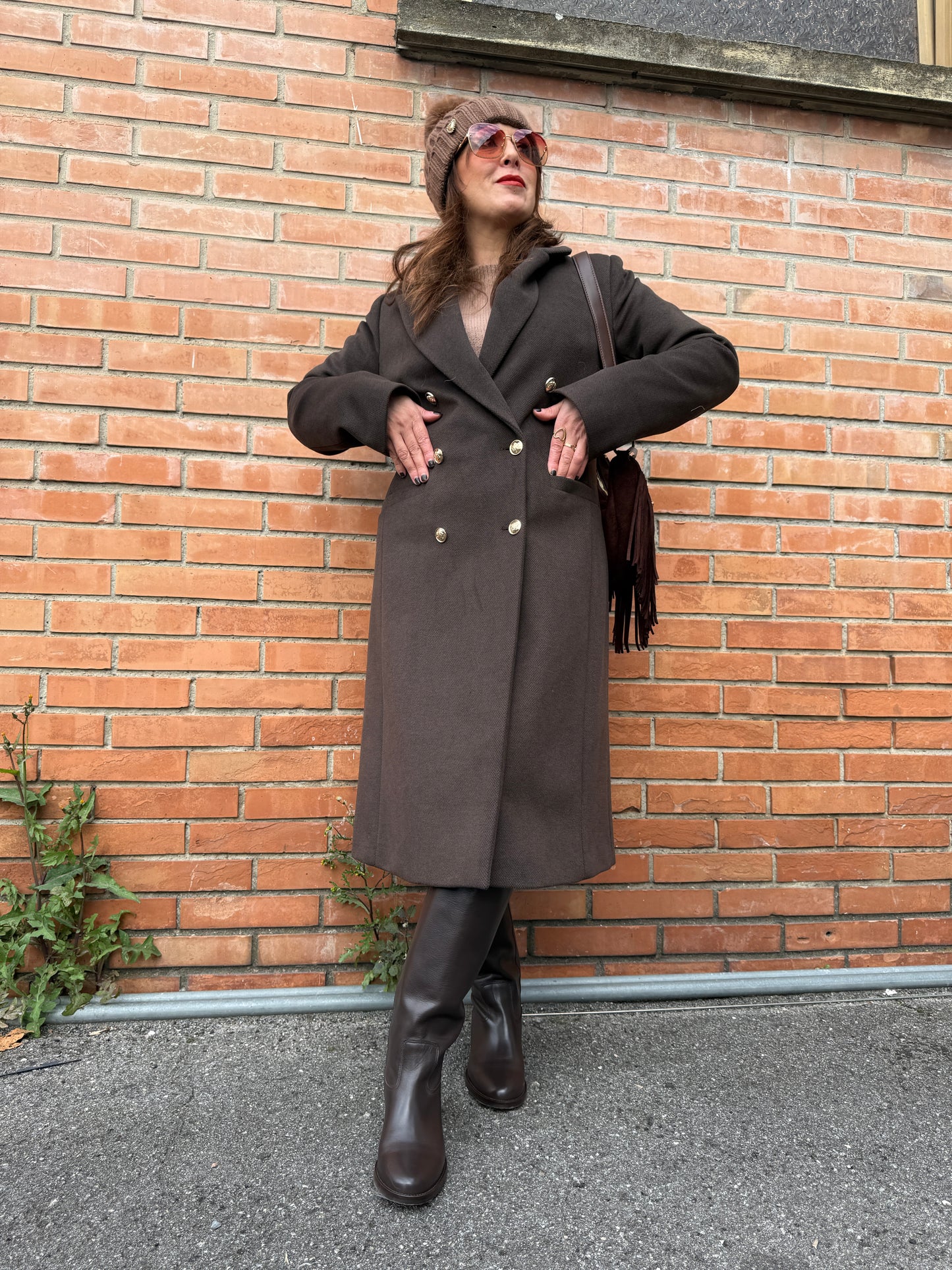 Cappotto Doppio Petto Moro Susy Mix