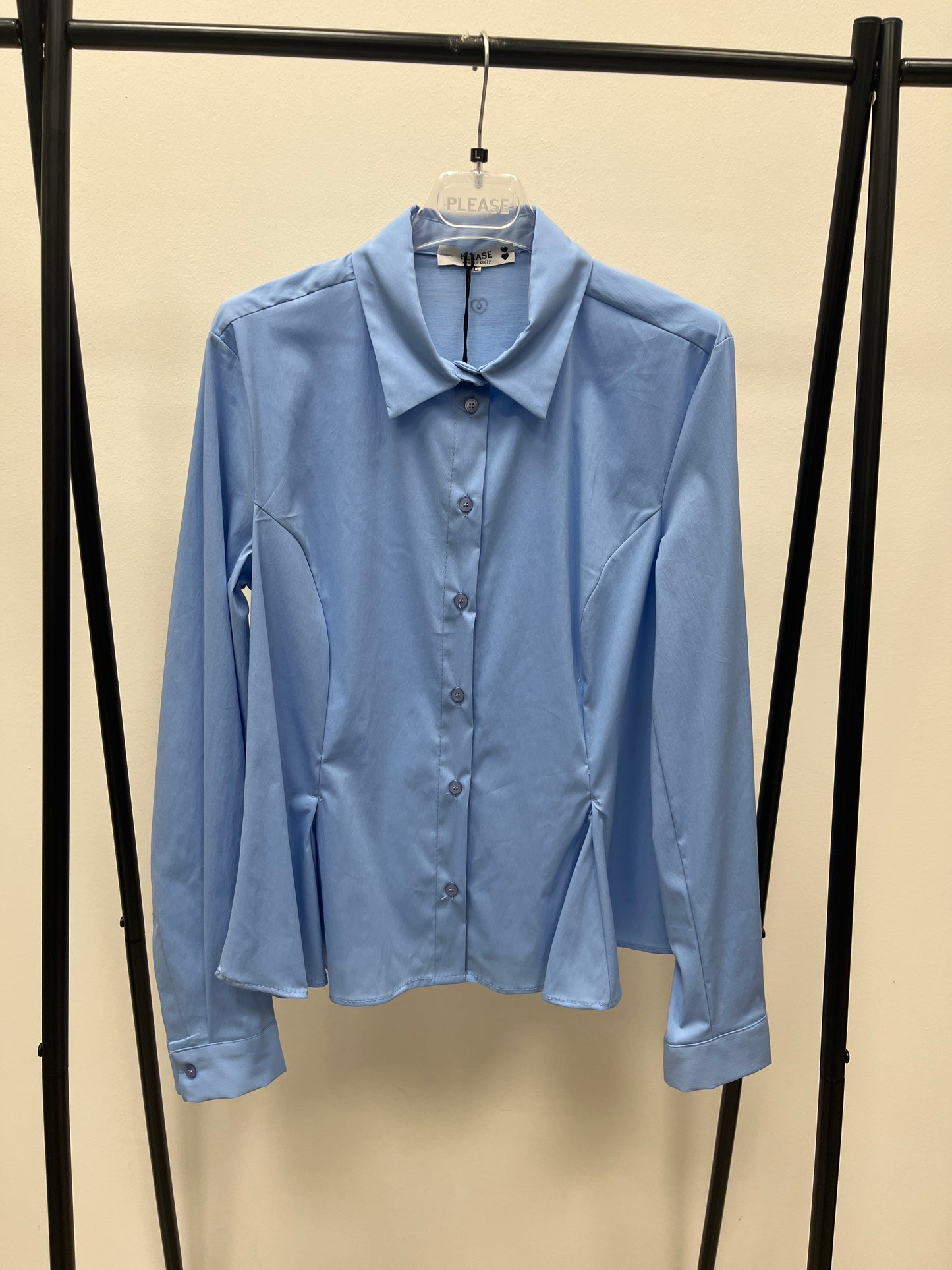 Camicia slim fit azzurra Please
