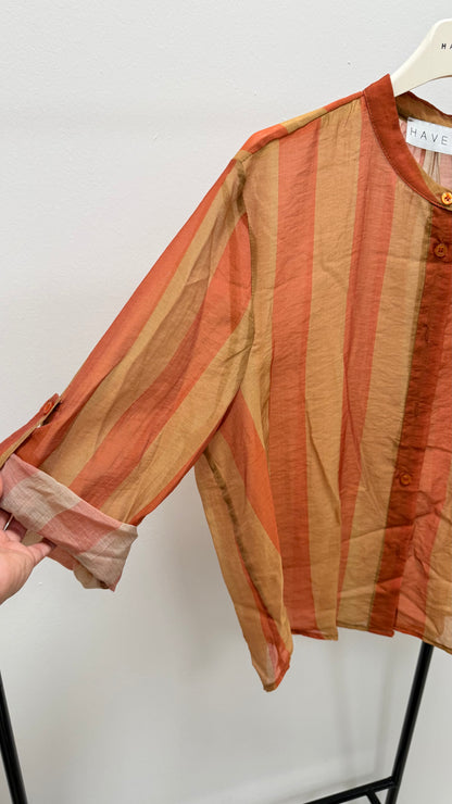 Camicia Riga arancio e tabacco HaveOne Art.CSV-Q422