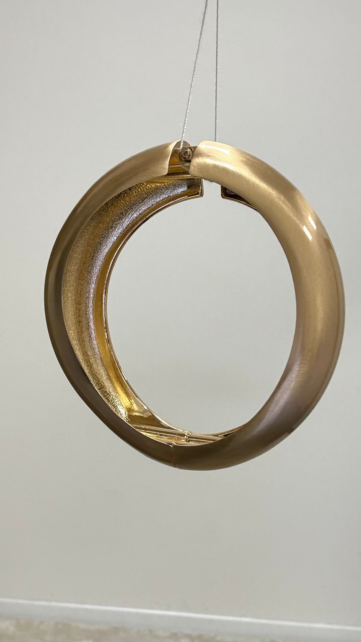 Bracciale Onda Acciaio oro satinato