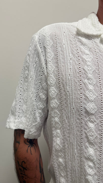 Camicia Traforata Lavorata Bianca Imperial