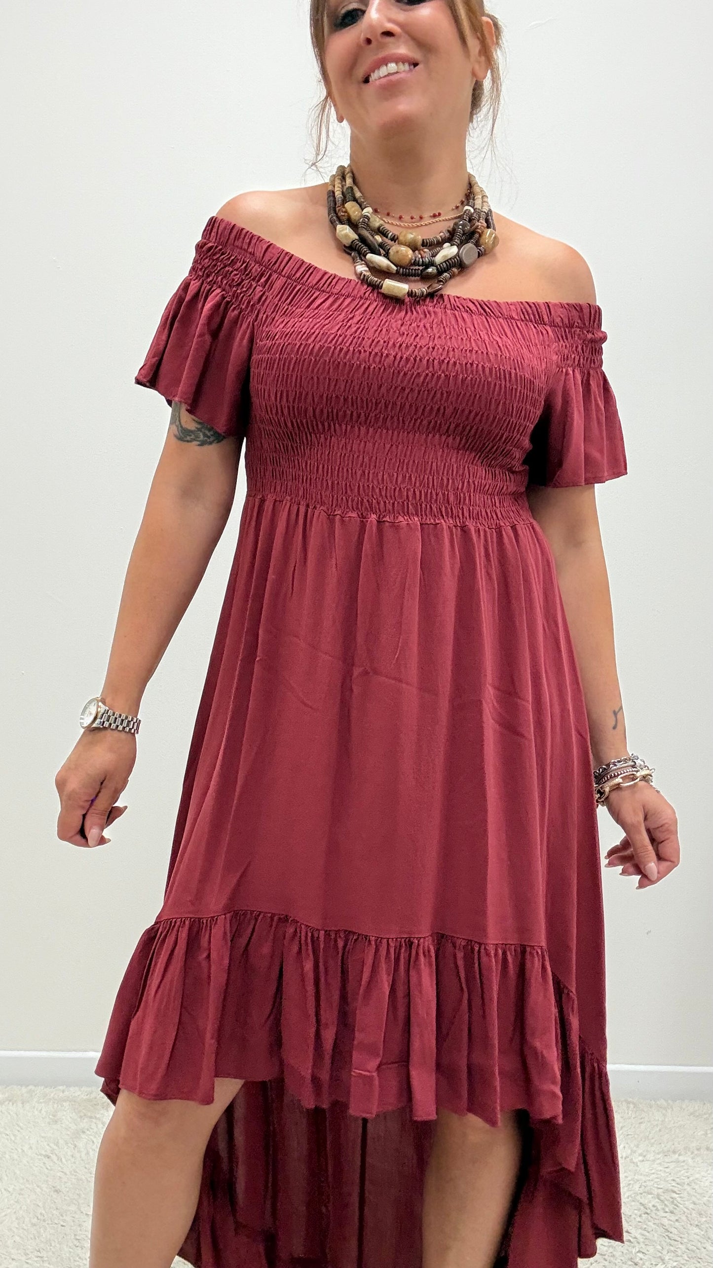 Abito shiffer con coda india Brend Atelier
