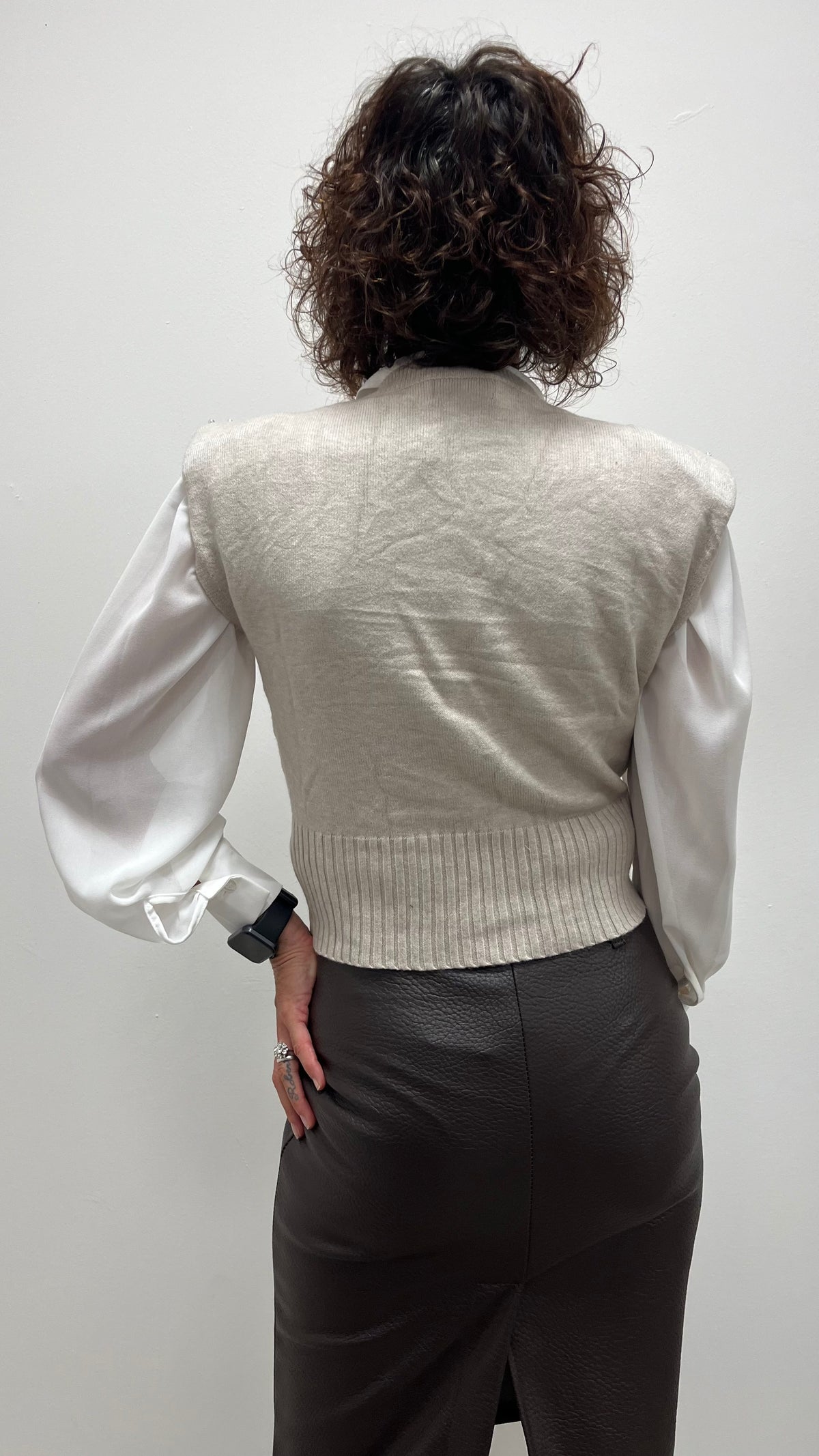 Gilet strass e perle tortoraExtasy