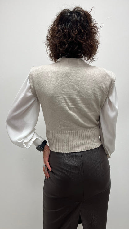 Gilet strass e perle tortoraExtasy