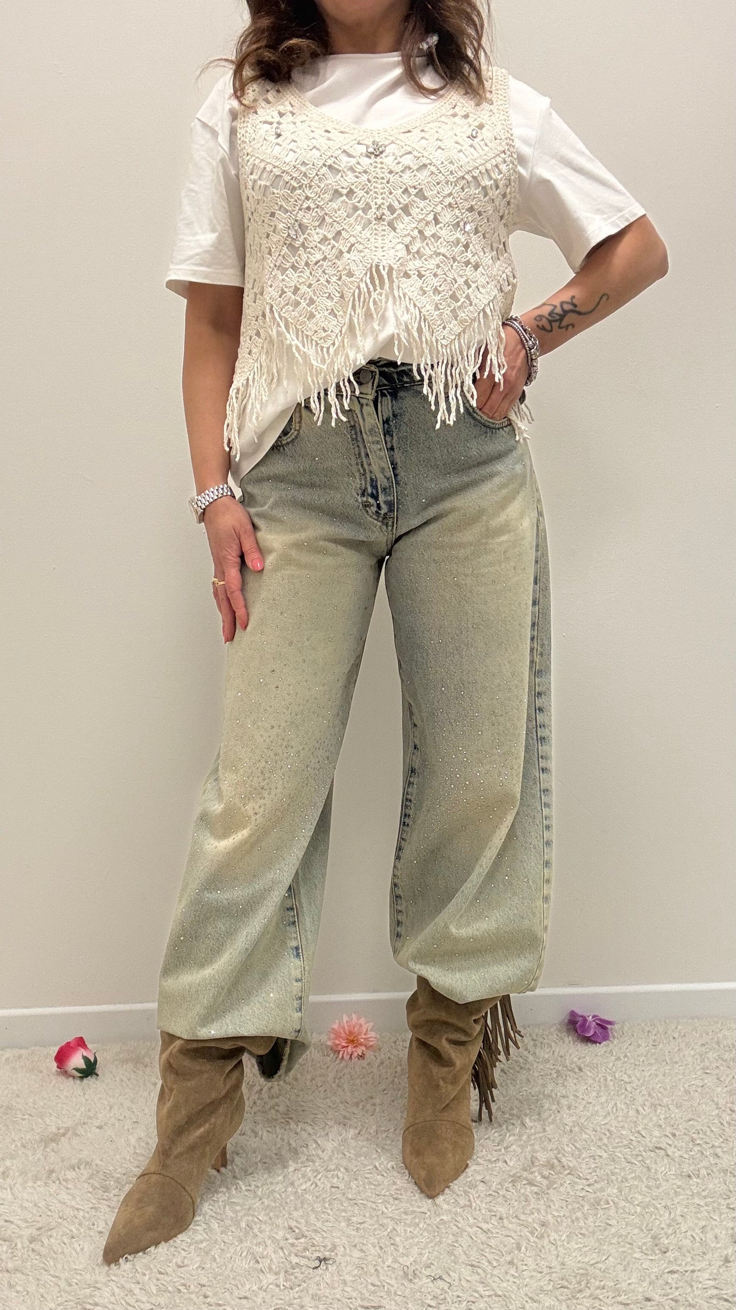 Jeans BELLA strass Haveone