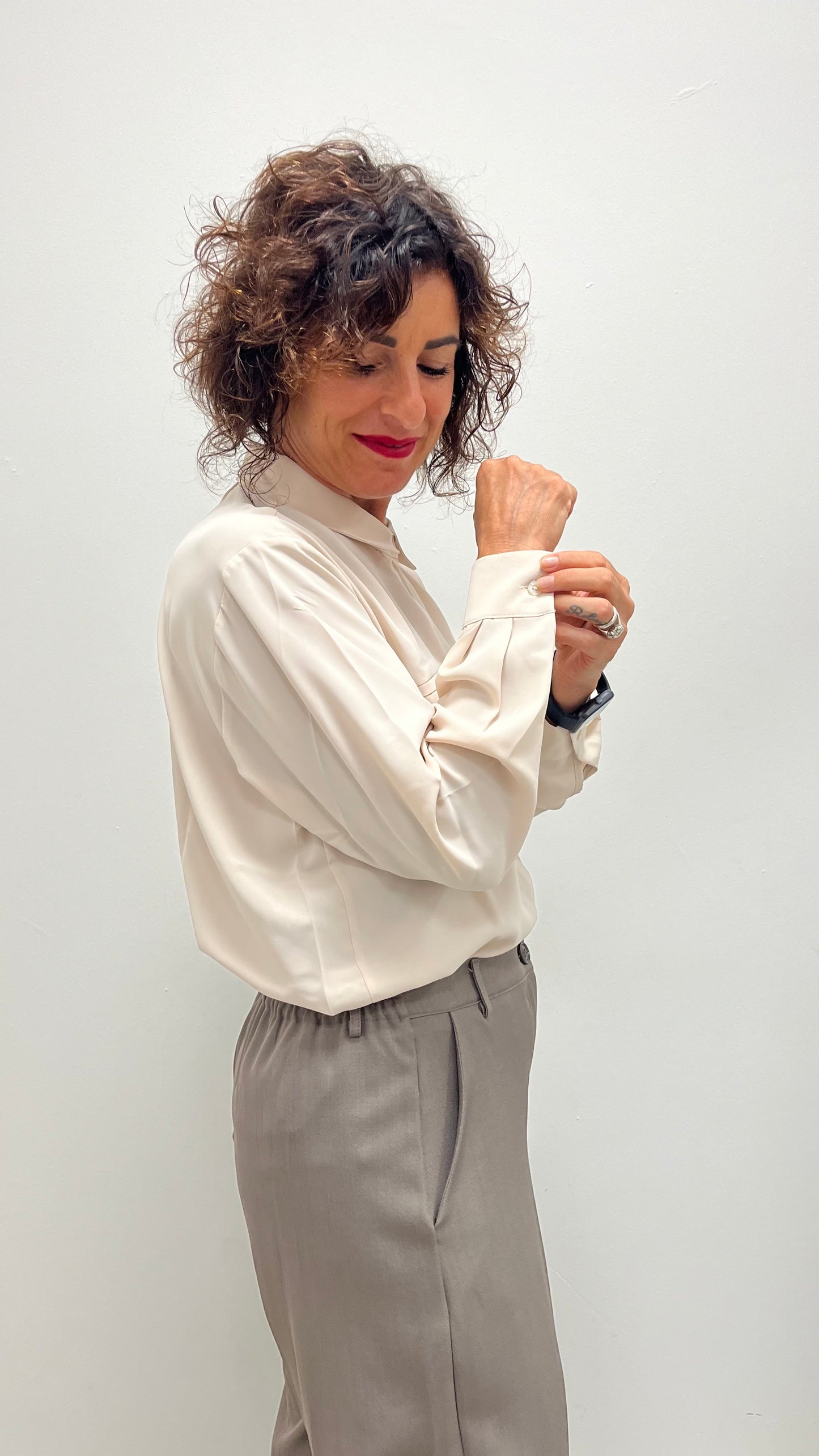 Camicia taglio dritto tessuto fluido Susy mix