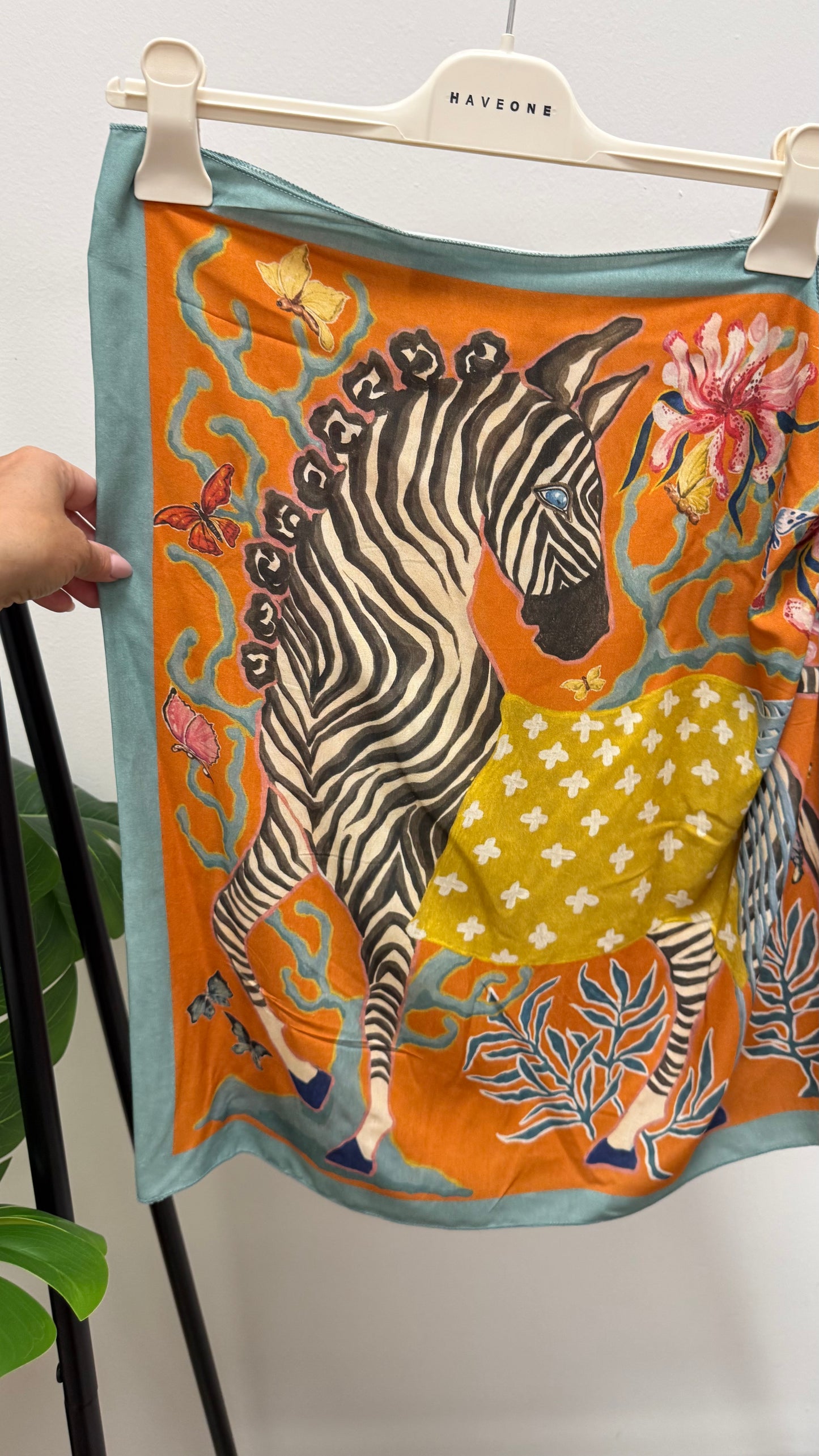Gonna pareo corta zebra arancio Haveone