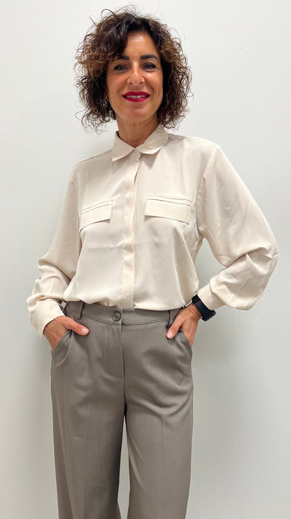 Camicia taglio dritto tessuto fluido Susy mix